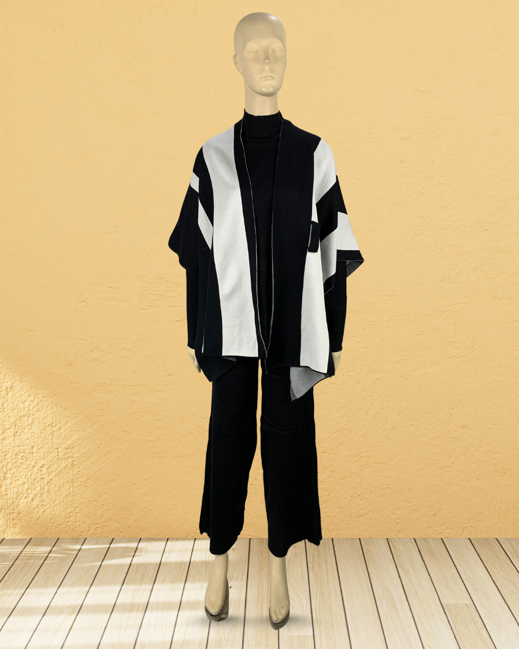 3 Piece Cozy Co-ord Set with Cap Shawl