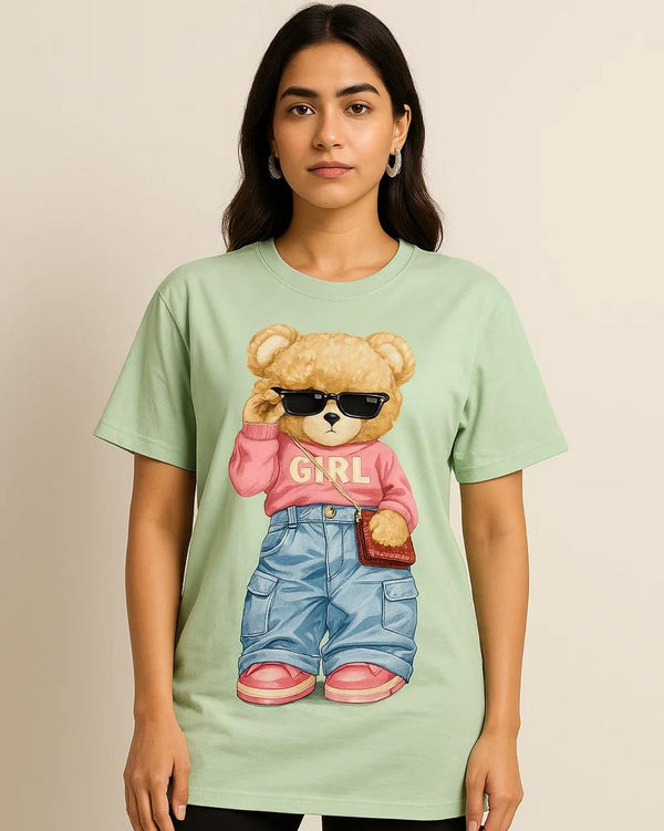 Light Green Oversized Graphic T-shirt 
